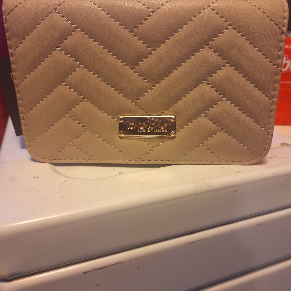Bebe Cream Quilted Mini Bag